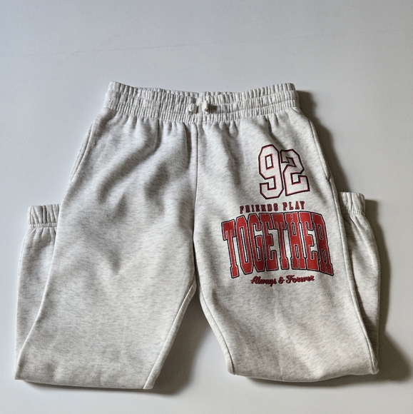 H&M/Kids Gray Sweatpants with Red Print - Picture 1 of 4
